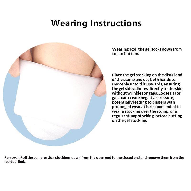Thicken Calf Prosthetic Gel Sleeve Silicone Sock Disabled Residual Limb Leg Below Knee Amputees Sheath Soft Cover Liner Stump