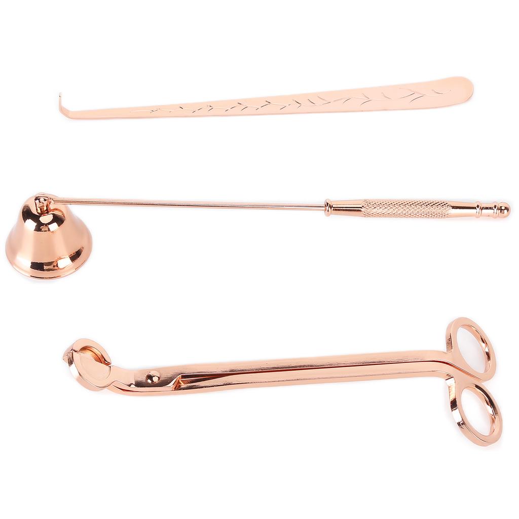 3PCS Candle Accessory Set Candle Wick Trimmer Cutter Snuffer Extinguisher Wick Dipper Gift