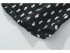 2025 Retro Polka Dot Neckholder-Top + A-Linien-Minirock mit Schnürung und niedriger Taille