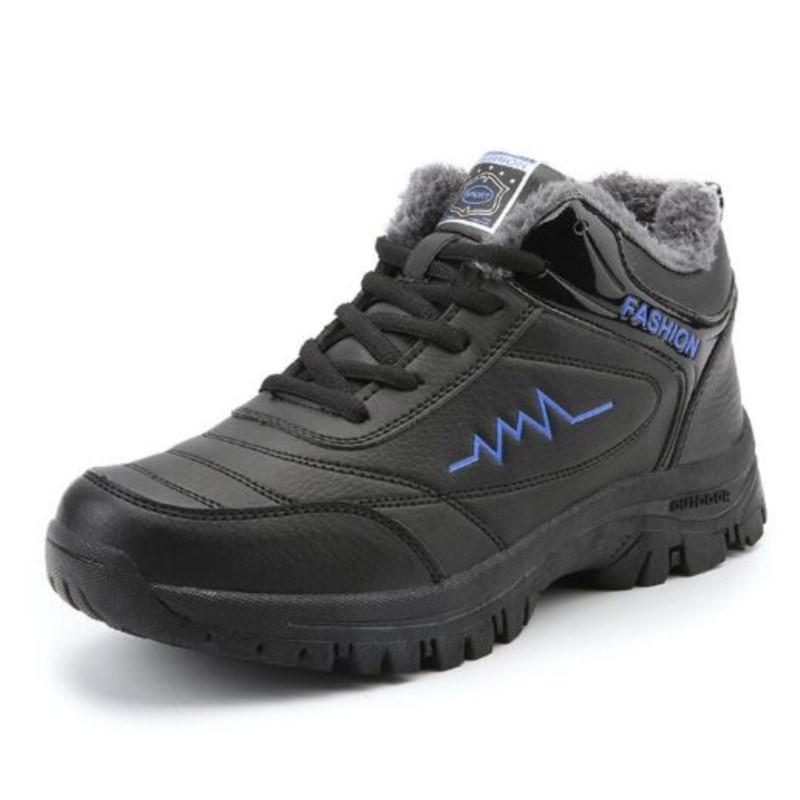 Pánské zimní boty teplé nepromokavé sněhule pohodlné venkovní turistické boty pro volný čas kožené tenisky pánské boty D584