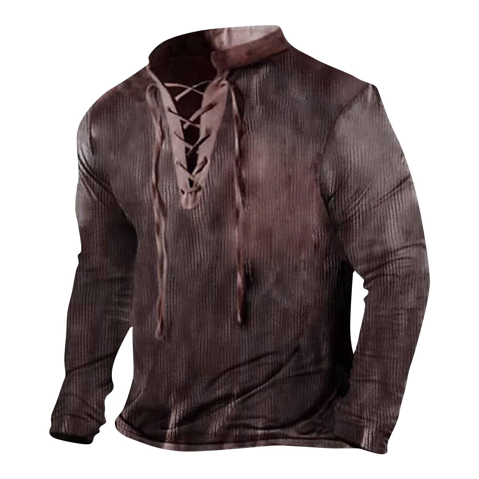 

Чоловіча модна повсякденна сорочка з принтом і довгими рукавами, верхня блуза XXXL кавовий