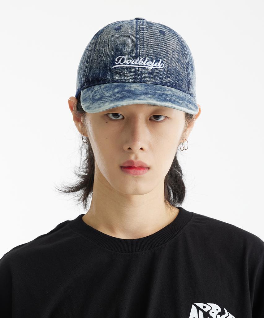 DOUBLE JD Washed Denim Ball Cap (Blue)