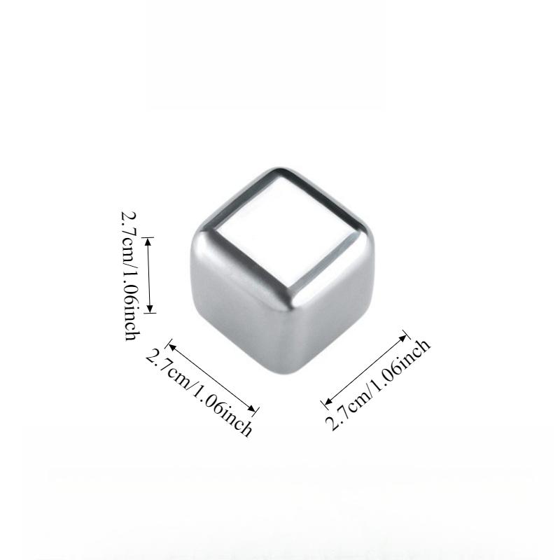 304 Stainless Steel Ice Cubes Metal Ice Pellets with Clips Quick-Freezing Ice Crystals Ideal for Whiskey Red Wine Beverages