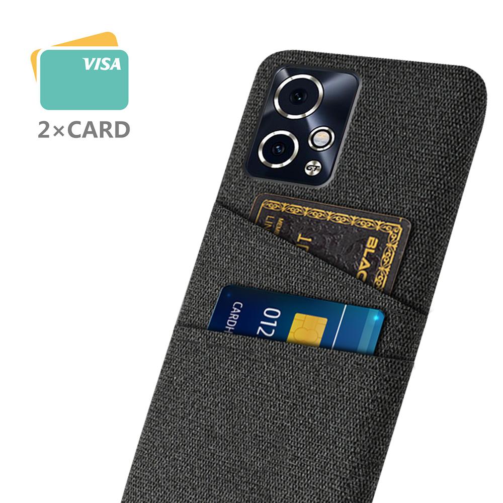 For Honor 90 GT 5G Case Cloth Texture PC Phone Cover with Dual Card Holder