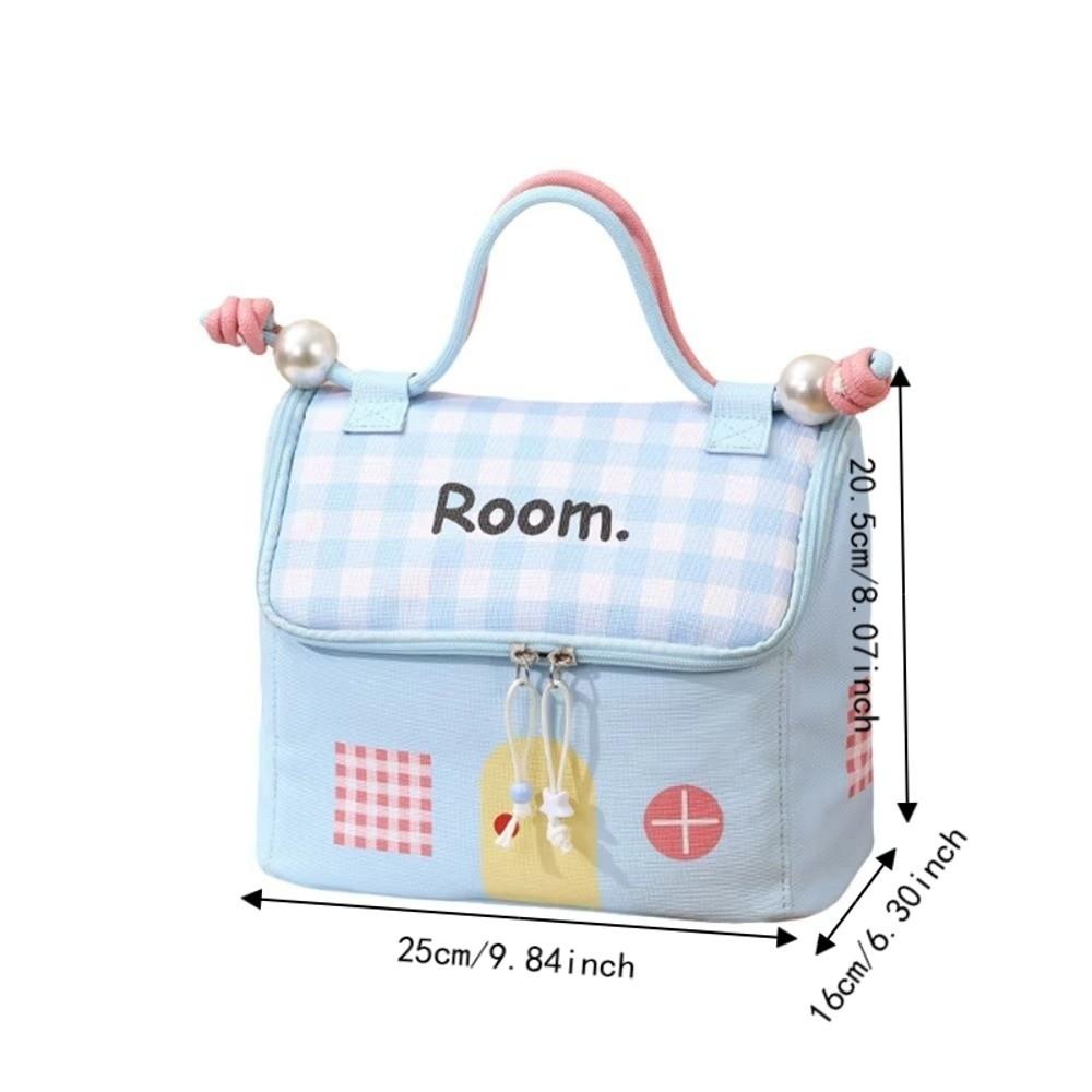 Large Capacity Cosmetic Bag House Shape Portable Toiletry Organizer Makeup Bag  Home Storage