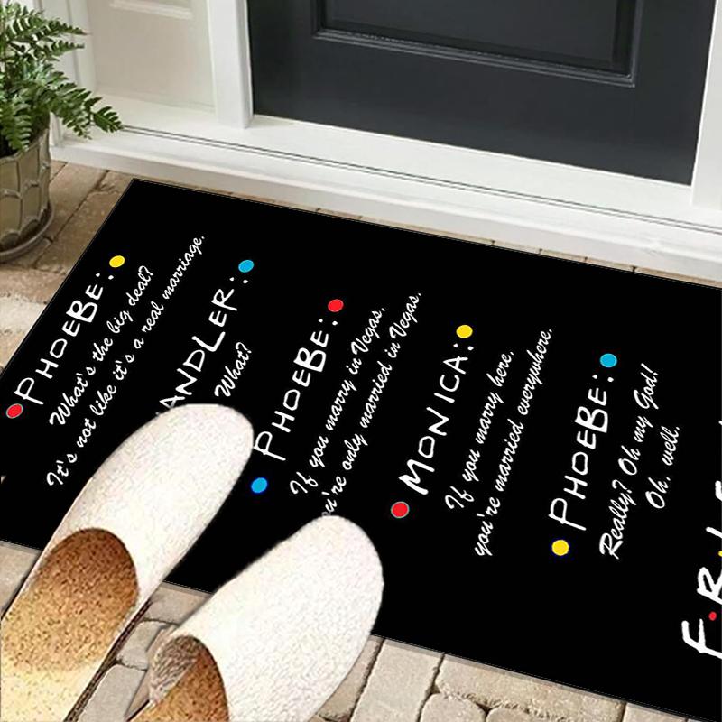 Friends Show Quotes Office Rug Chair Mat, Game Carpet, Suitable for Front Door, Bedroom, Living Room, Desk, Holiday Gift