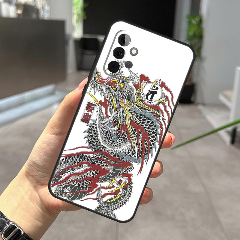 Yakuza Dragon Tattoo Case For Samsung Galaxy A53 A33 A13 A14 A34 A54 A31 A51 A71 A12 A22 A32 A42 A52 A52S Coque