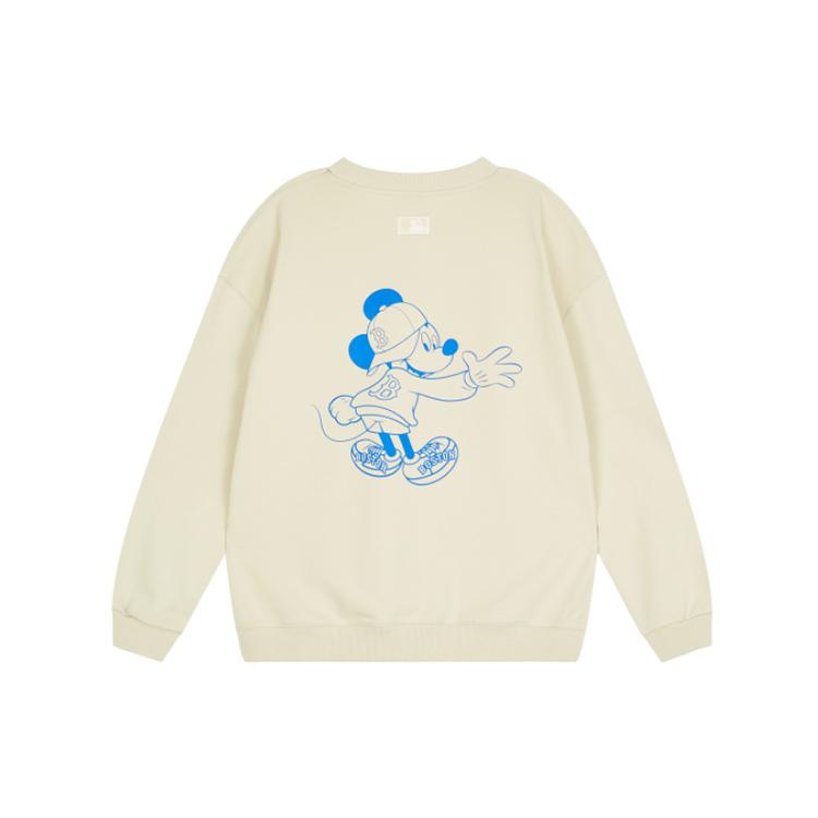 New Disney X MLB Sweatshirts Unisex Beige 31MTK2011-43B