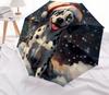 Christmas dog, automatic folding umbrella, portable and foldable design, 8 ribs, a Christmas or birthday gift.