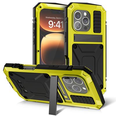 Dla iPhone 16 15 14 Plus 13 12 11 Pro Max 16e Wytrzymałe Metalowe Etui Pancerne Aluminiowy Bumper Wstrząsoodporna Osłona Ekranu