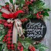 Christmas Wreath Garland Holiday Door Hanging 35CM 45CM American Style Xmas Party Decor
