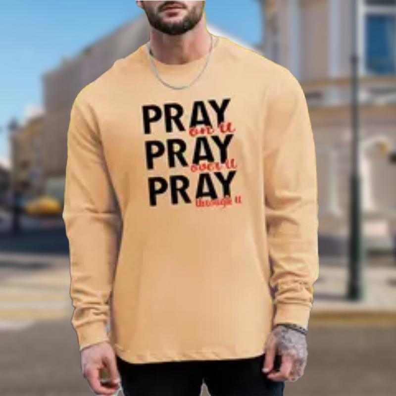 

Комбинации букв Принт Мужские футболки Длинные рукава Футболки с круглым вырезом Повседневный свитер Мужская одежда Большие размеры 8XL коричневый