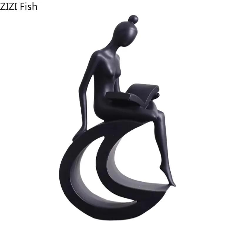 Minimalism Abstract Figures Statue Dancer Ornaments Desk Decoration Character Sculpture Modern Crafts Room Aesthetics Decor