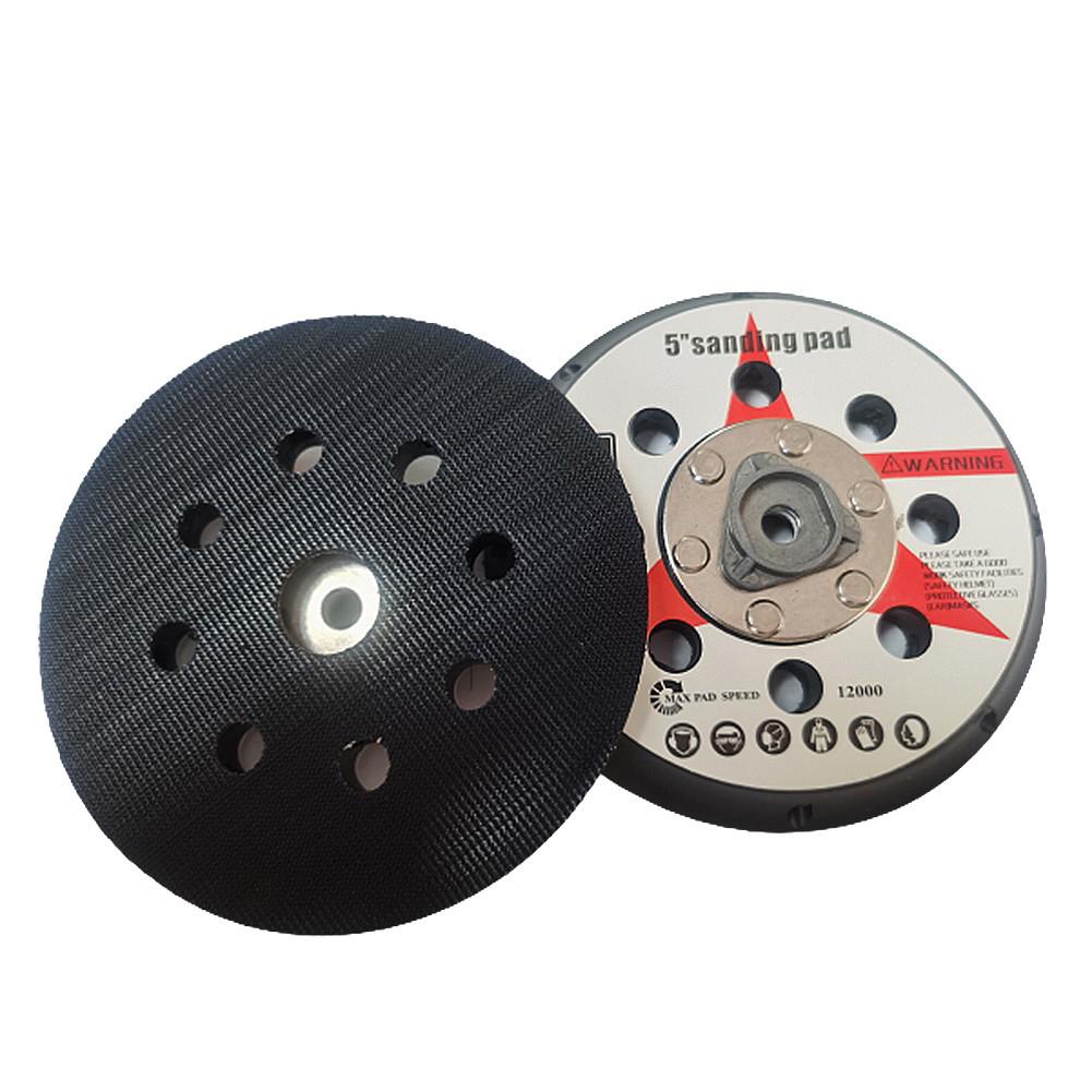 5-inch 8-hole M8 Thread Polishing Pad With Backing, 12,000 Rpm, Suitable For High-speed Polishing Of Wood Metal Plastic Stone