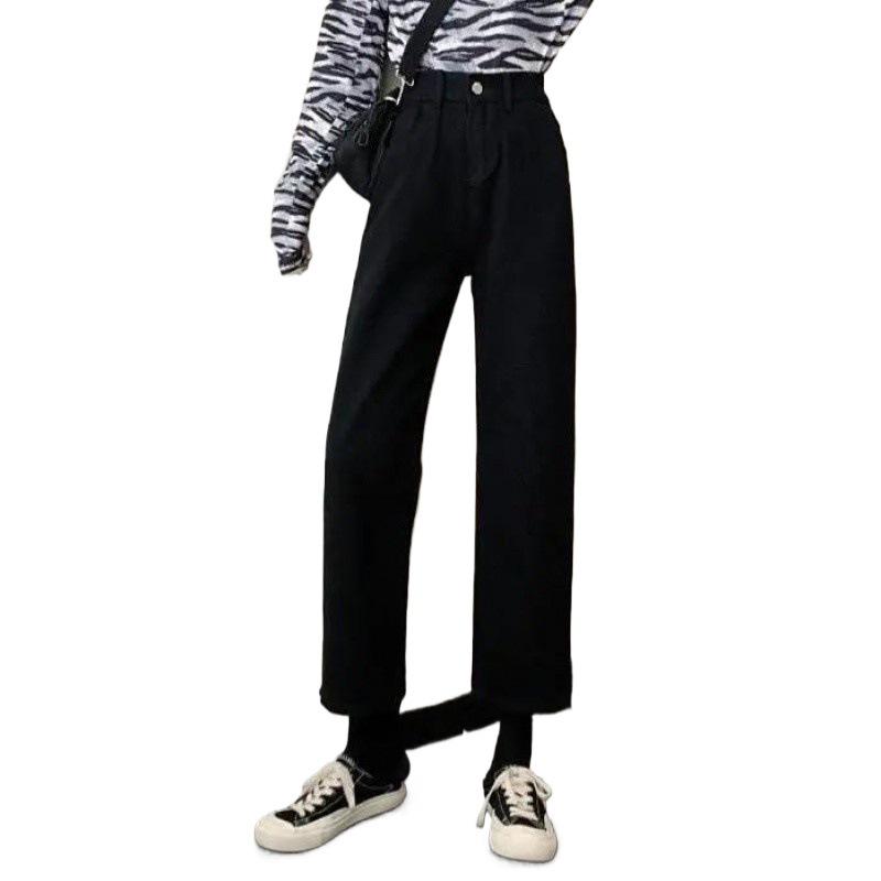 Retro Light Color High Waist Wide Leg Jeans for Women - Summer Slimming Washed Culottes