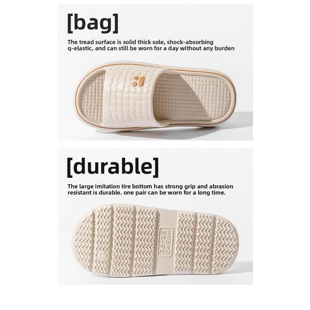 EVA Poop Feeling Slippers for Summer Home, Indoor Bathroom, Anti Slip Thick Bottom Couple Slippers