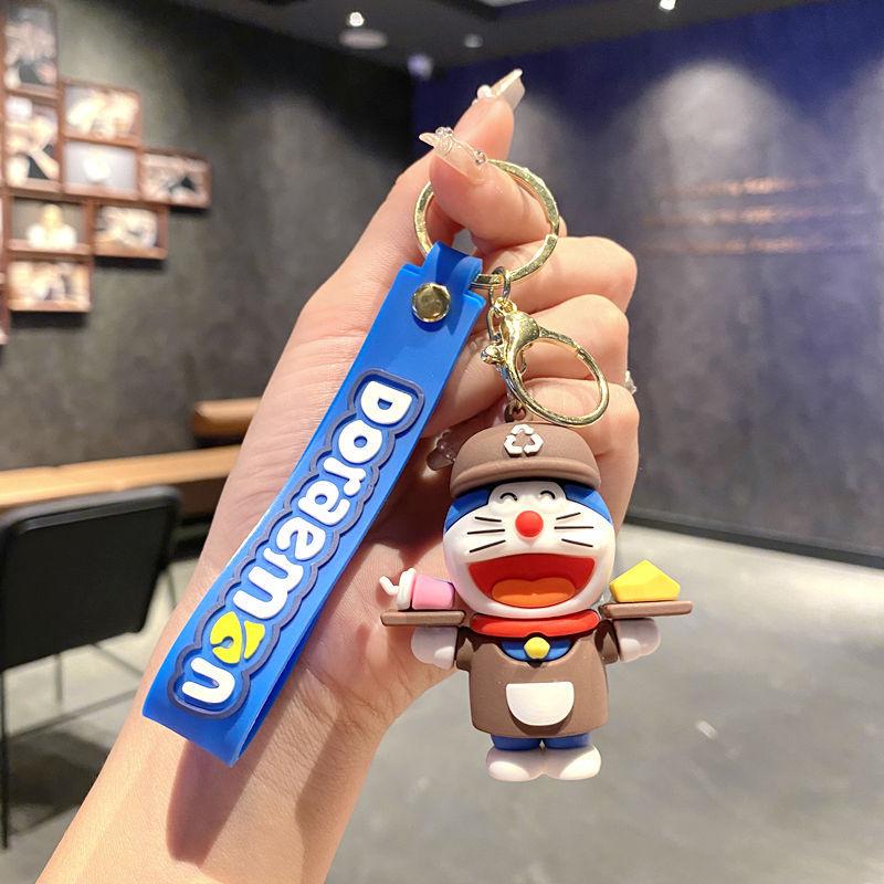 Cute Cartoon Anime Jingle Cat Keychain Pendant Doraemon Car Bag Keychain Couple Small Gift