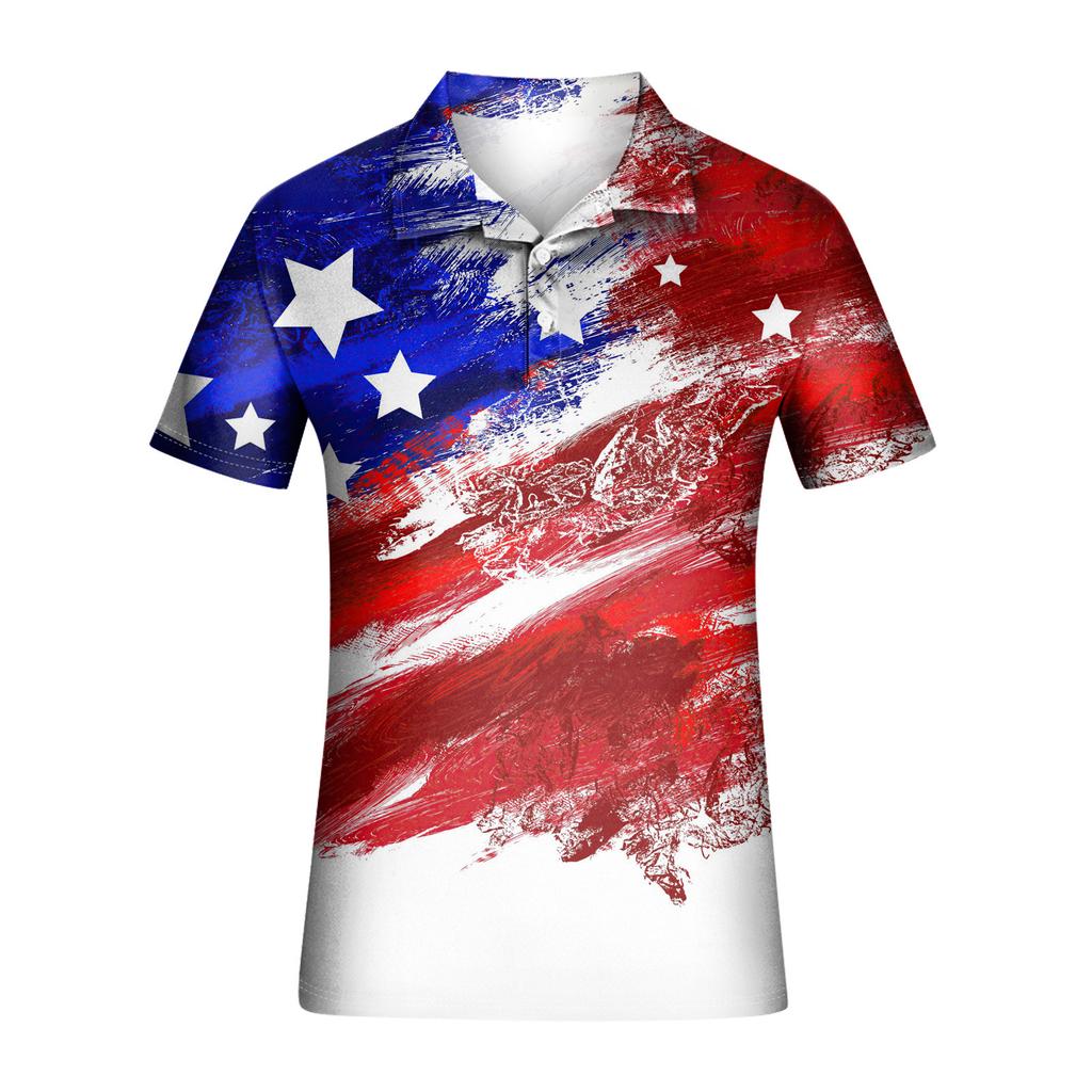 Men's Summer Leisure Breathable Short Sleeved Shirt Top