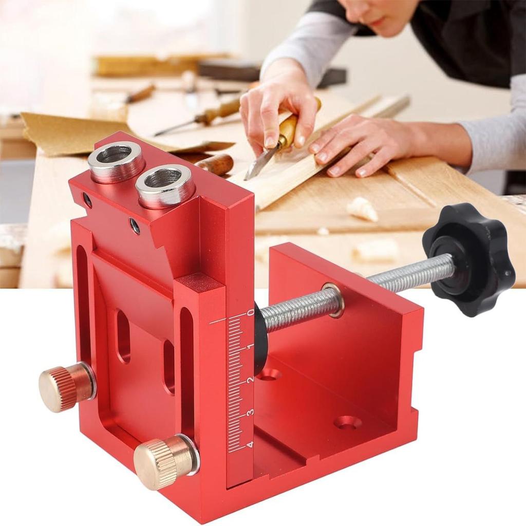 Inclined Hole Drilling Positioner, Adjustable Pocket Hole Jig Kit, 15 Degrees  Angle Aluminum Alloy Woodworking