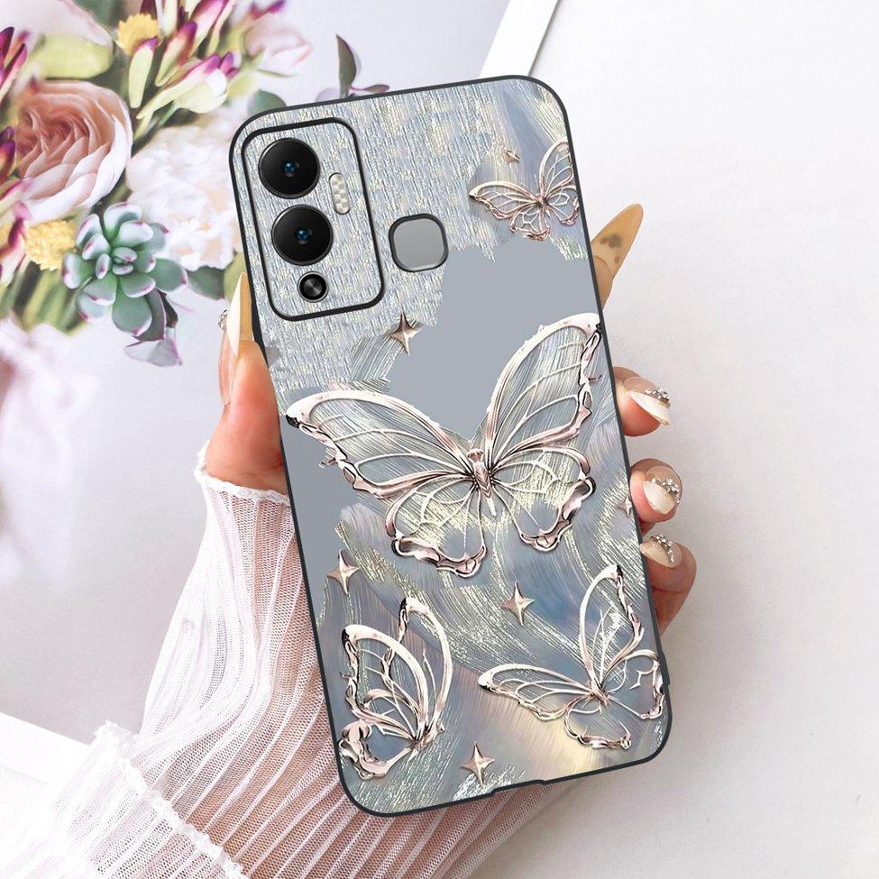 For Infinix Hot 12 Play Case Cover Cute Cat Luxury Fashion Funny Painted Phone Casing For Infinix X6816 X6816C