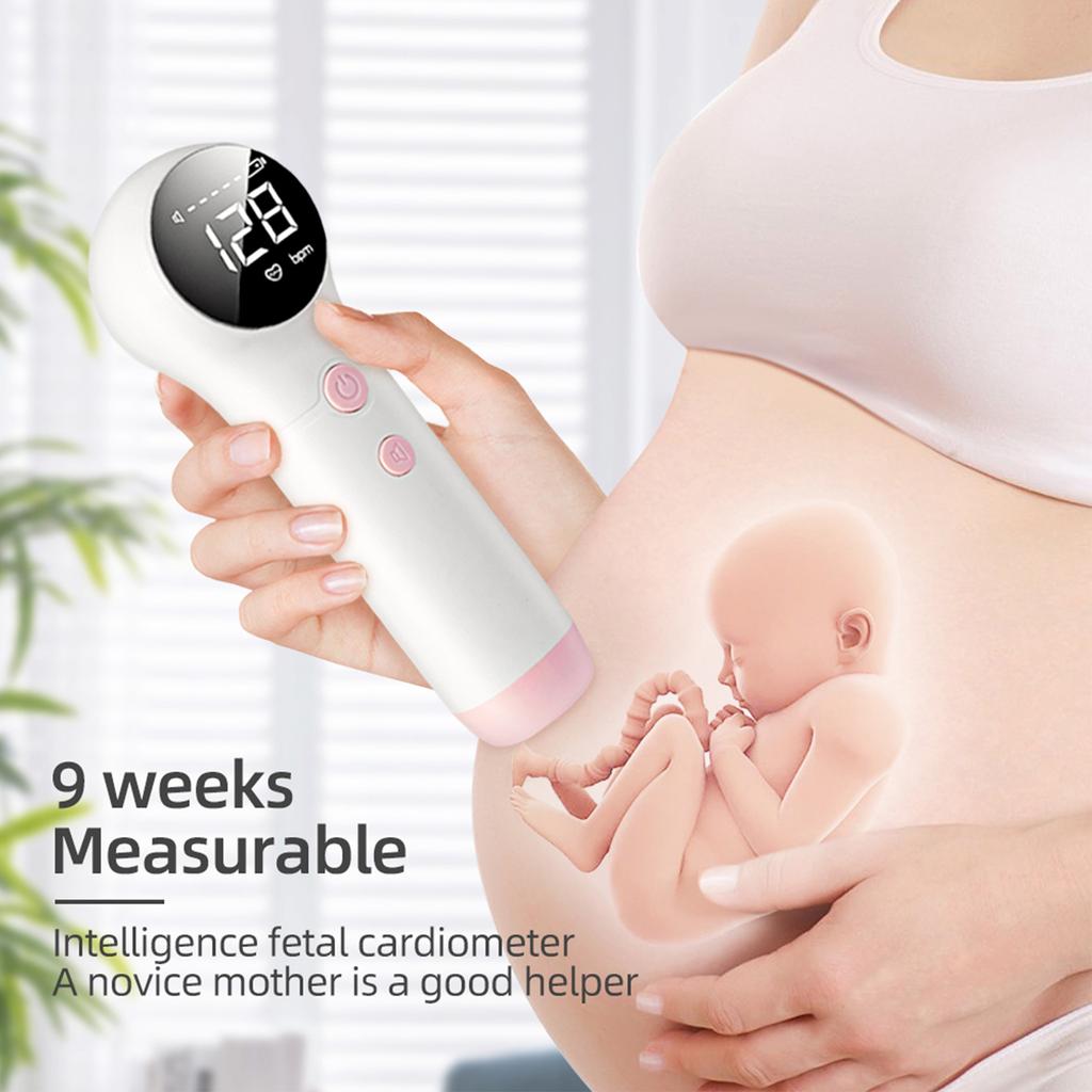 Tragbarer Fetaldoppler-Monitor mit 2,5 MHz für den Heimgebrauch, Baby-Herzfrequenzmesser für die Schwangerschaft, Handheld-Herzschlagmonitor für Babys