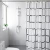 Square Shower Curtain Moden Home Decorative Bathroom Curtain Easy Clearing For Bathroom Waterproof Mildew Proof Bath Accessories