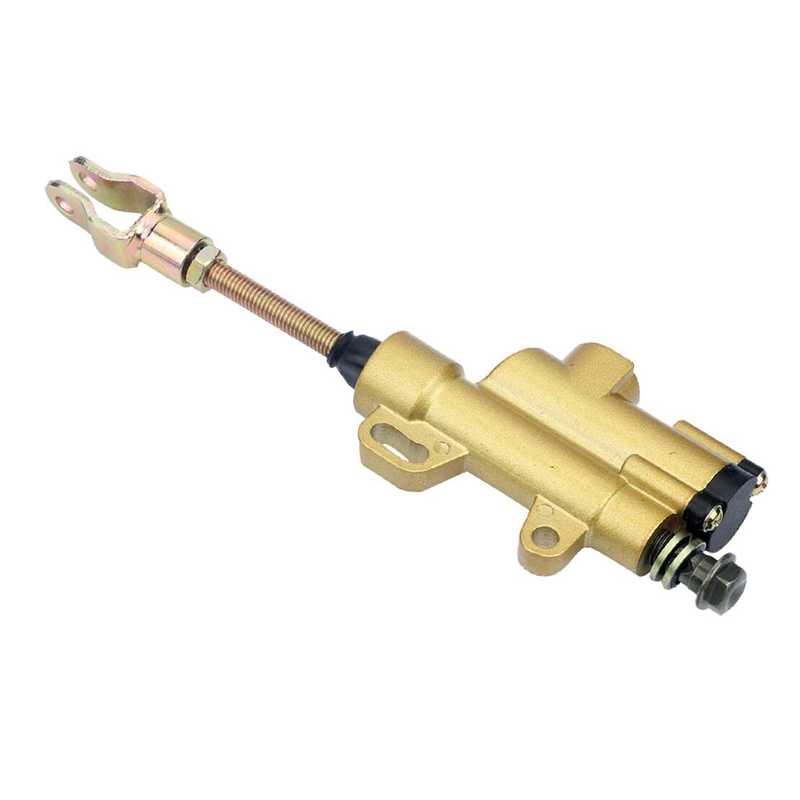 Rear Foot Hydraulic Master Cylinder Brake Pump Universal Fit for Motorcycle Motorbike ATV Dirt Bike Go Kart Scooter Gold