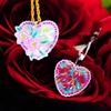 Holographic Heart Mold Silicone Jewelry Pendant Resin Mold Sparkling Flower Epoxy Mold Earring Charm Mold DIY Craft
