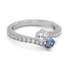 London Blue Topaz Bypass Ring - 925 Sterling Silver