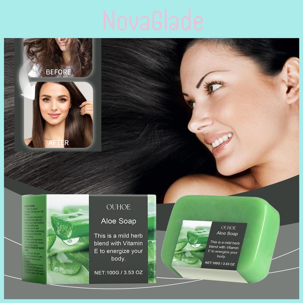 Ouhoe Aloe Vera Essential Oil Hair Soap Nourishing Cleansing And Softening For Healthy Hair