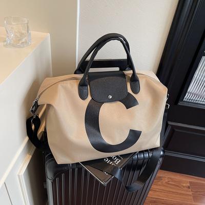 Mehrere Taschen Canvas Tasche Damen Hochwertig Große Kapazität Sporttasche Tanz Fitness Tragbar Schulter Umhängetasche Damen