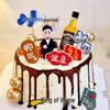Father's Day Cake Topper: Healthy & Happy Birthday Dad Figurine