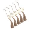 5Pcs Handmade Moon Hanging Ornament Home Tassel Decoration Car Rear View Mirror Accessory