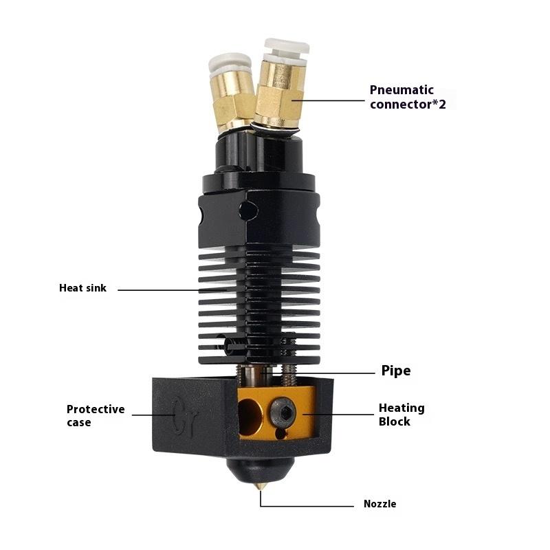 1 kus Dvoubarevný kovový vytlačovací lis pro 3D tiskárnu 2 vstupy 1 výstup Hotend Dvoubarevný pro sérii Cr-10 Creality Ender 3