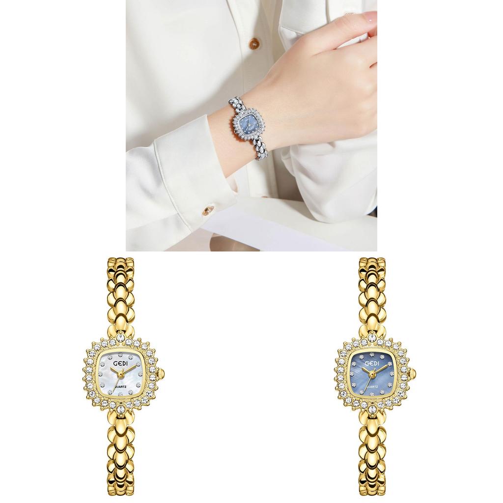 Sunflower Womens Fashion Watch With Quartz Movement Rhinestone Decor For Elegant Ladies