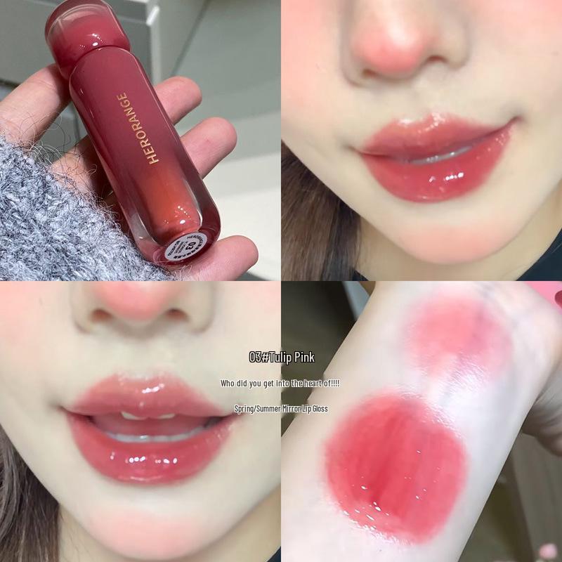 Water-Light Mirror Lip Glaze: Long-lasting, Stain-Resistant Gloss for a Natural, Radiant Look