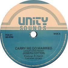 

12inch Record JOSEPH COTTON - Carry Me Go Married / Divorce FEA01 Unity Sounds 1988 UK Reggae, Ska & Dub Used