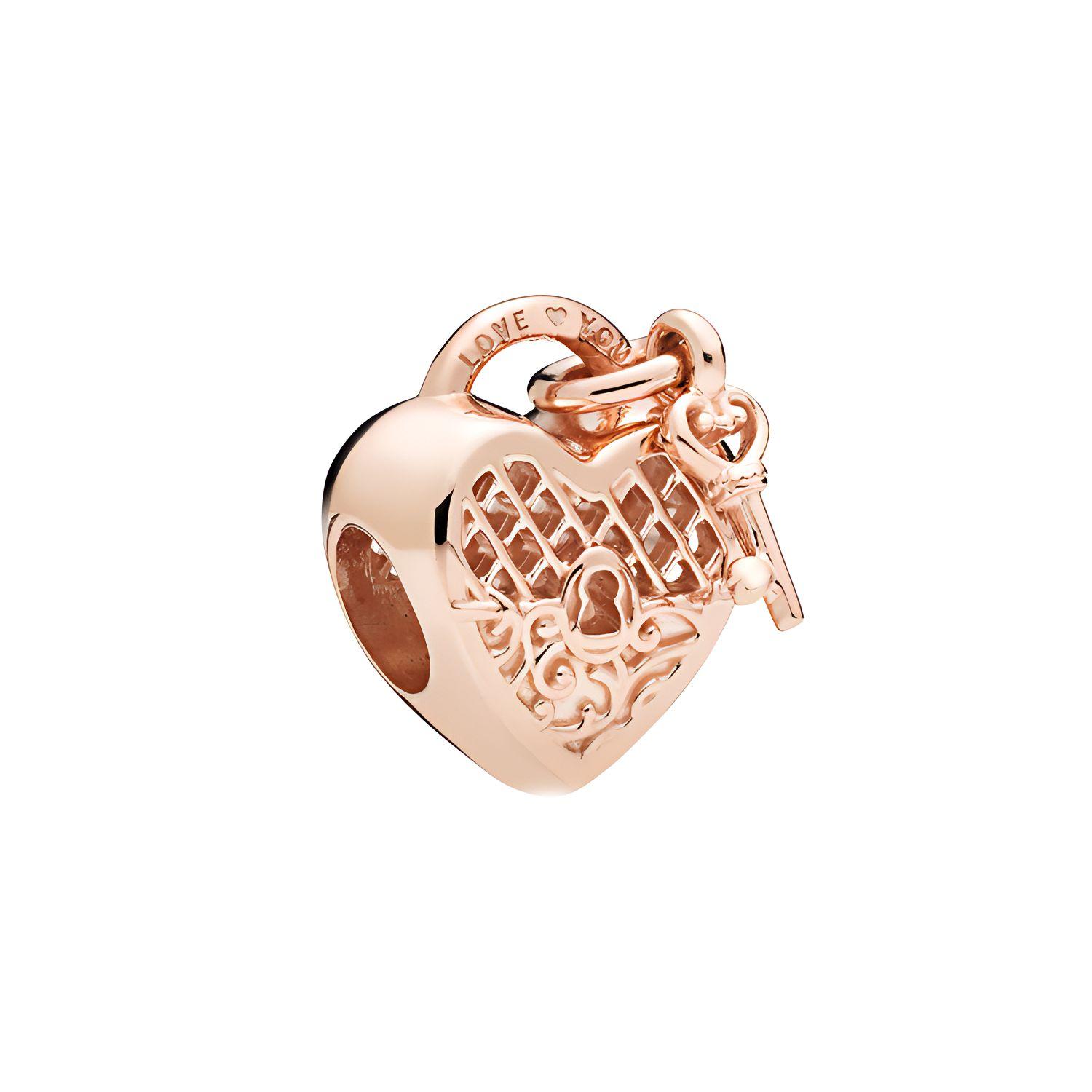 Pandora Rose Gold Love Lock Charm Women Charm 787655 Rose Gold