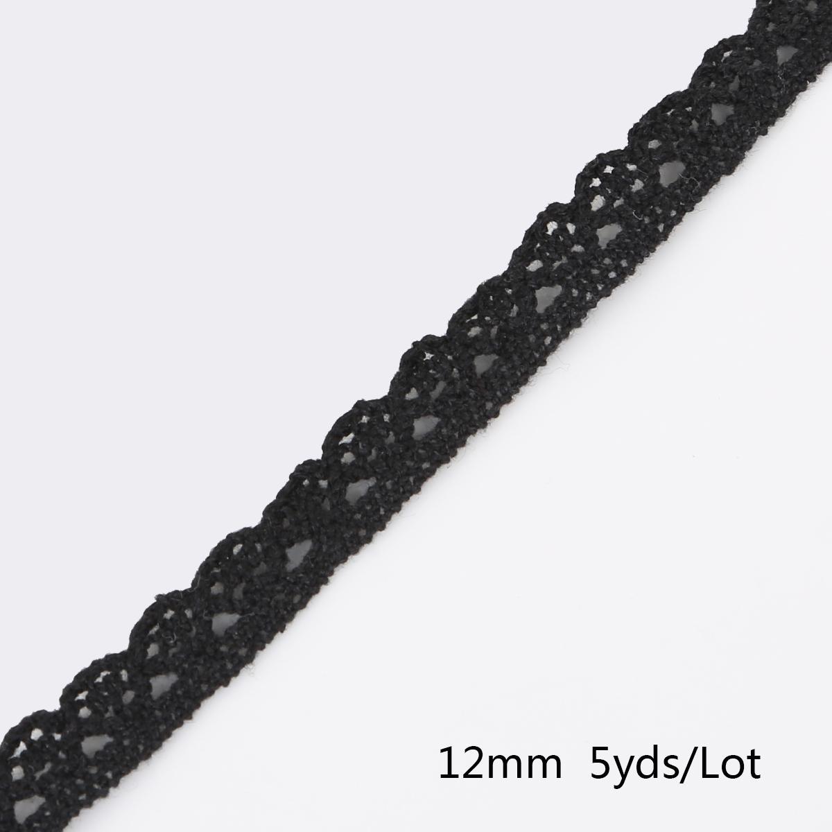 

Черная кружевная лента для отделки одежды