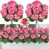 Fake Begonia Flower Plants Wedding Decor Home Windowsill Bonsai Christmas Garlands Vase Wall DIY Scrapbook Art Decor