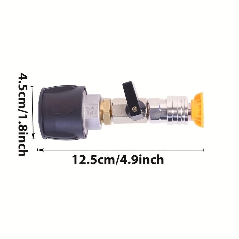 Adjustable Water Flow Adapter - 1/4" Quick Connect, 15°25° Nozzles, Compatible with Karcher Nilfisk Hoses