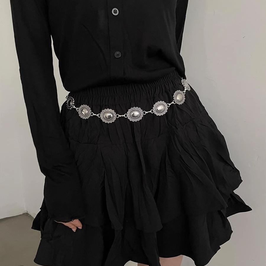 Waist Chain Women'S Matching Skirt High-End Ethnic Style Belt Metal Waist Chain Accessories Tide