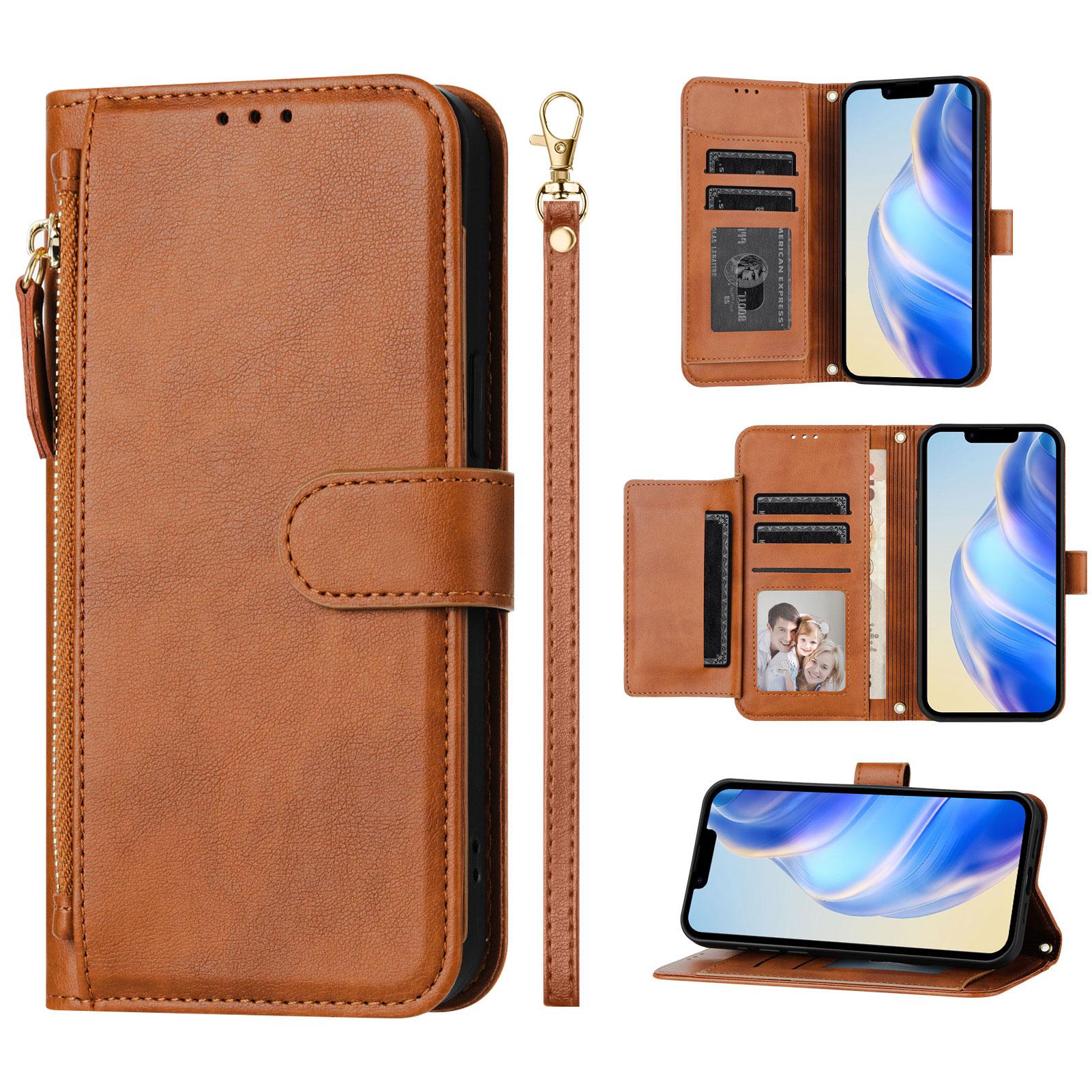 

For Xiaomi 13 12T 12S 11T Pro 11 Ultra 5G Zipper Wallet Leather Case Xiaomi 12 Lite Luxury Cover Mi 10T 11 T 12T 13 Pro 12X Etui Xiaomi 11T Pro-Case & Str коричневий