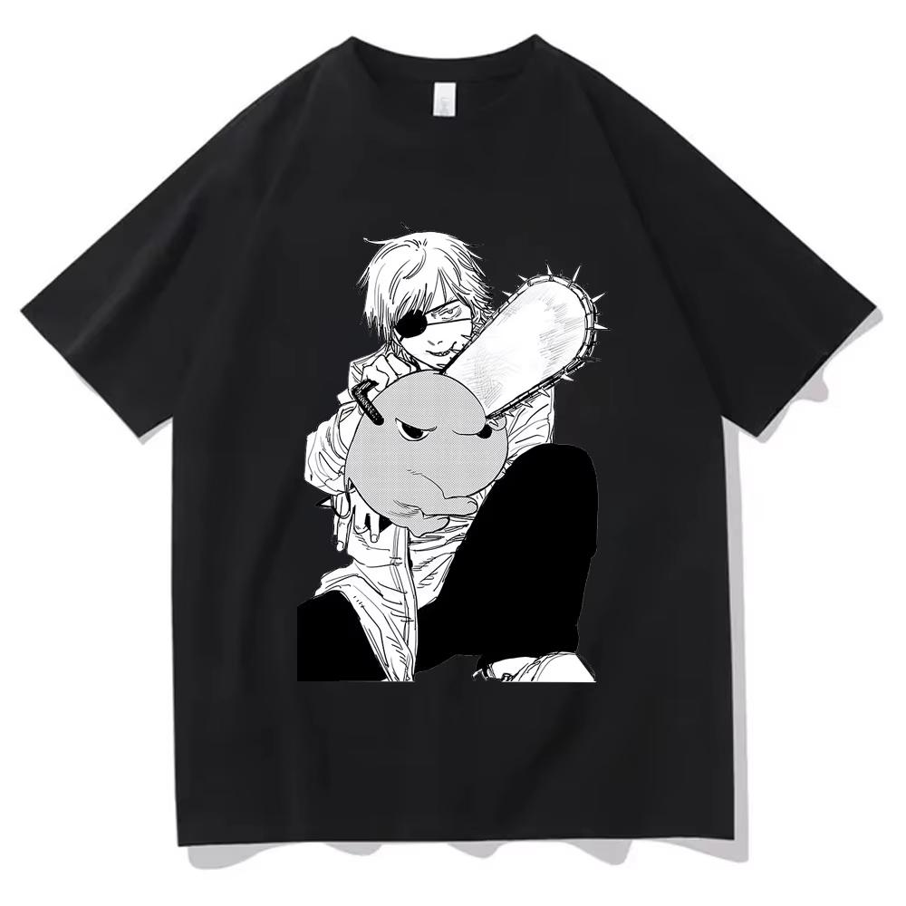 Sommer Neues Anime Kettensägen Unisex Bedrucktes T-Shirt Unisex und Damen T-Shirt Unisex Top Sport T-Shirt Unisex T-Shirt Harajuku Y2K Tee