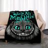 Mad Hatter Cat Printed Blanket , Warm and comfortable throw blanket sofa bed sofa camping trip, the best gift.