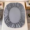 2024 Non-slip Solid Color Single Bed Fitted Sheet Dust Cover - Ins Style