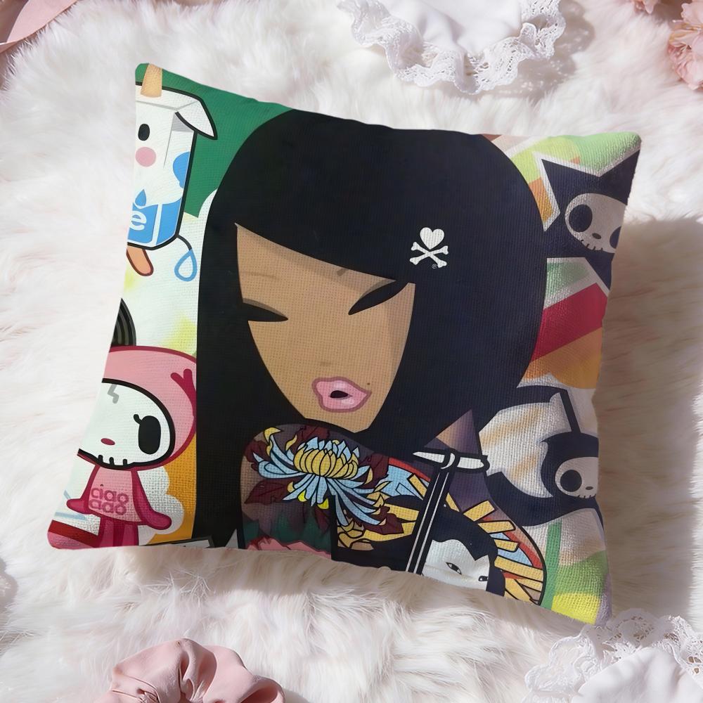 hot anime t-Tokidoki Cushion Cover Premium Comfort Reversible Pillow Cove -Two in One Design for Any Room & Car Interior