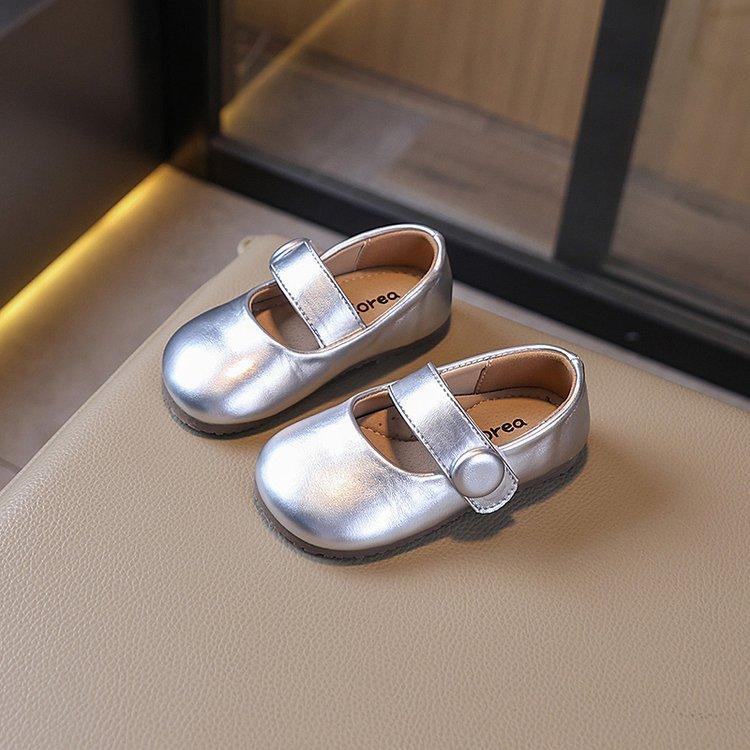 Children's leather shoes spring and autumn new girls' shallow mouth single shoes Mary Jane shoes girls' princess shoes soft-soled baby shoes