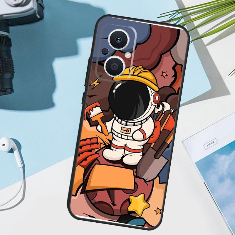 

Space Aesthetic Spaceman Astronaut Cover For OPPO Reno 14 F 13 12 11 10 Pro 11F 12F 13F 7 8 Lite OPPO Find X9 X8 X6 X5 Pro Case OPPO Reno8 T 4G
