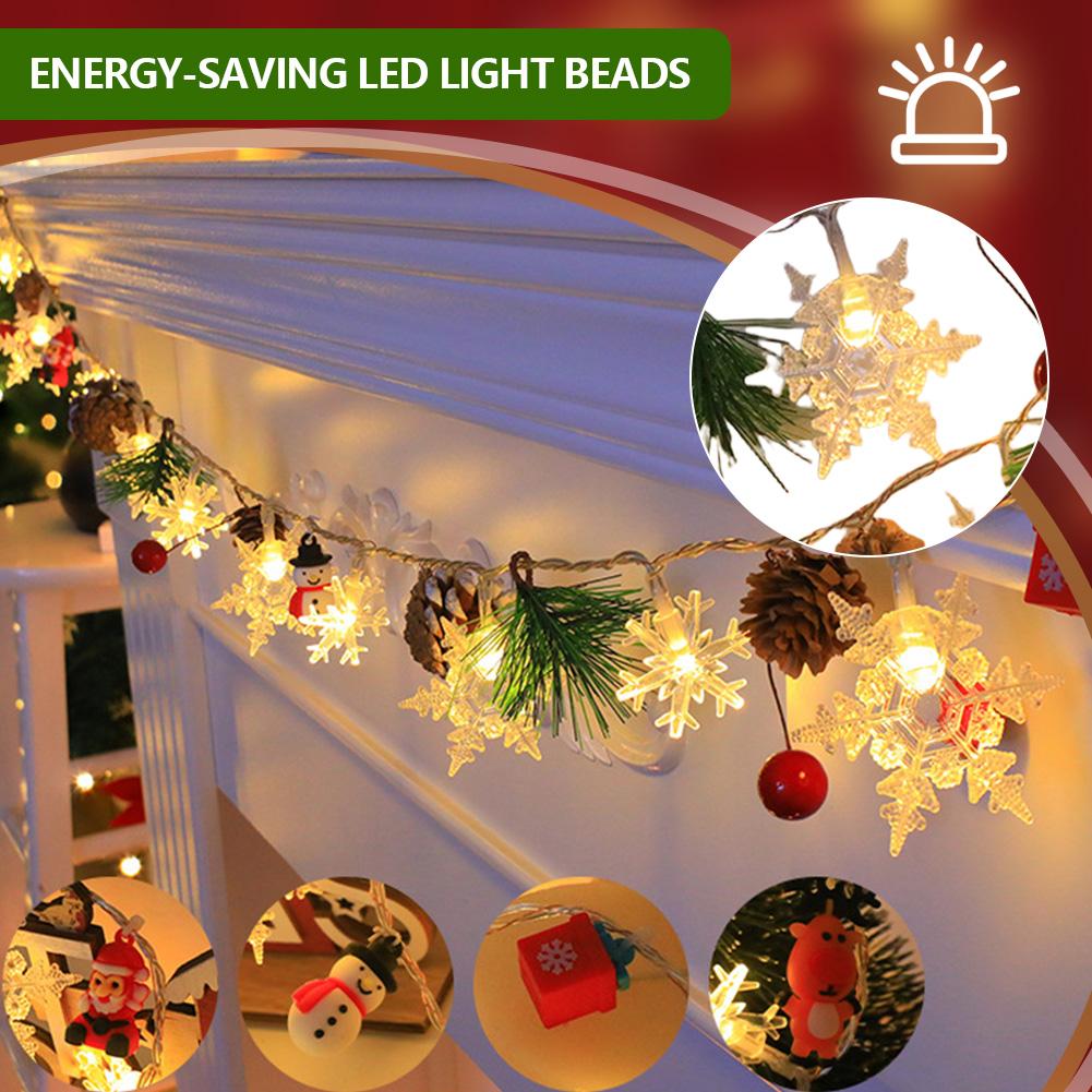 3M 30 LED Christmas Garland Battery Operated Christmas Garland Decoration Lights Xmas Lights New Year Holiday Party Decorations